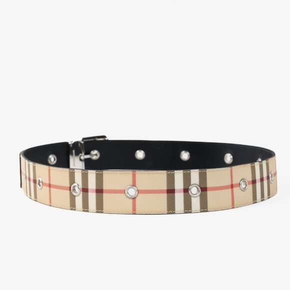 Burberry House Check Coated Canvas Belt - Picture 2 of 5